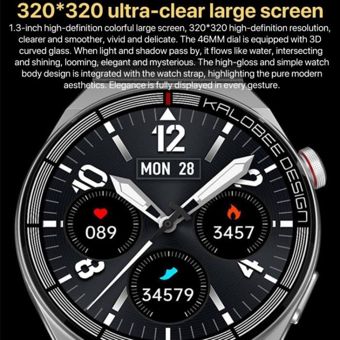 1,3 Zoll Silikonband IP68 wasserdichte Smart Watch unterstützt Bluetooth-Anruf, Red Silicone Band, Black Silicone Band – Bild 3