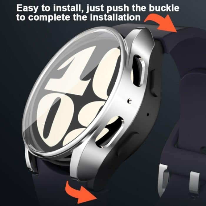 Vollständige Abdeckung galvanisiertes TPU-Uhrenschutzgehäuse, For Samsung Galaxy Watch FE 40mm – Bild 6