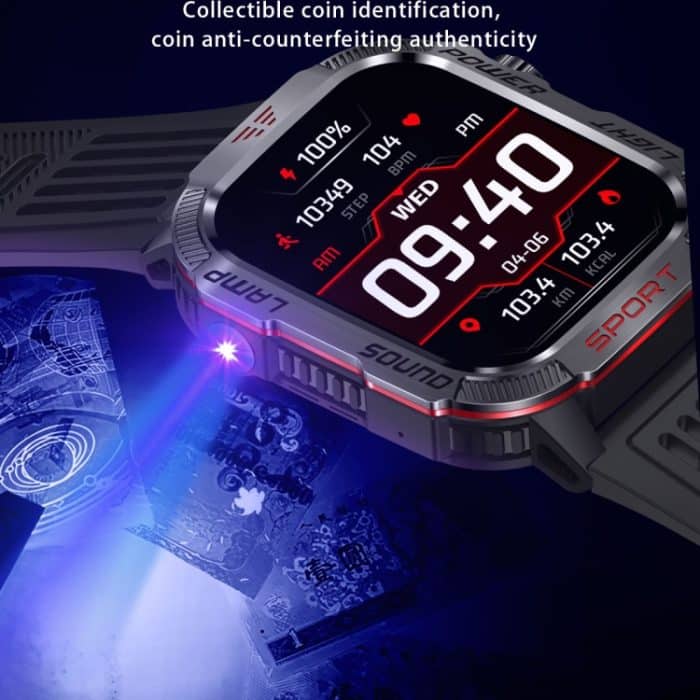HT29 2,01 Zoll IPS-Bildschirm Triple Proof Smart Watch mit Banknotendetektor-Licht – Bild 5