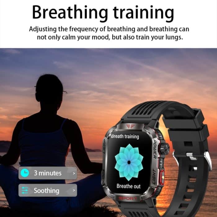 HT29 2,01 Zoll IPS-Bildschirm Triple Proof Smart Watch mit Banknotendetektor-Licht – Bild 9