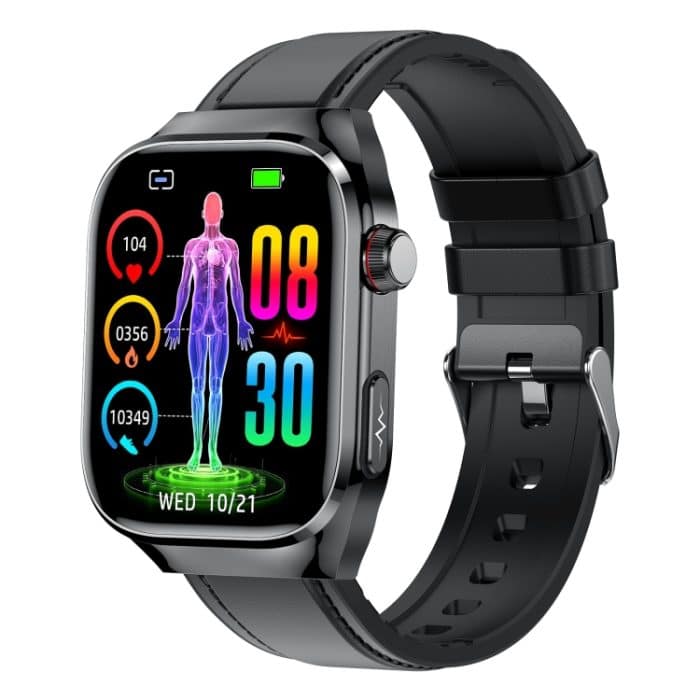 TK16 2,04-Zoll-LCD-Bildschirm Lederarmband Smart Watch unterstützt Gesundheitsüberwachung – Bild 1