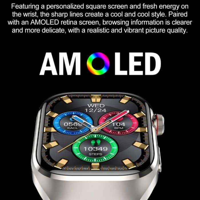 TK16 2,04-Zoll-LCD-Bildschirm Lederarmband Smart Watch unterstützt Gesundheitsüberwachung – Bild 2