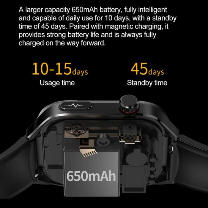 TK16 2,04-Zoll-LCD-Bildschirm Lederarmband Smart Watch unterstützt Gesundheitsüberwachung – Bild 9