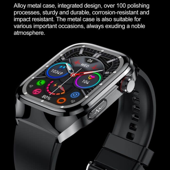 TK16 2,04-Zoll-LCD-Bildschirm Silikonarmband Smart Watch unterstützt Gesundheitsüberwachung – Bild 3