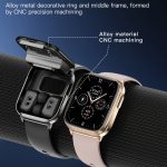 X9 1,85 Zoll quadratischer Bildschirm 2 in 1 Bluetooth-Kopfhörer Smart Watch – Bild 4