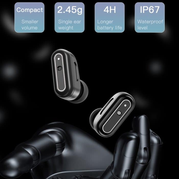 X9 1,85 Zoll quadratischer Bildschirm 2 in 1 Bluetooth-Kopfhörer Smart Watch – Bild 5