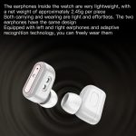 X9 1,85 Zoll quadratischer Bildschirm 2 in 1 Bluetooth-Kopfhörer Smart Watch – Bild 7