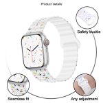 Magnetisches Uhrenarmband aus Silikon mit bunten Punkten, For Apple Watch Series 8 45mm, For Apple Watch SE 2022 40mm, For Apple Watch SE 2022 44mm, For Apple Watch Series 7 41mm, For Apple Watch Series 7 45mm, For Apple Watch SE 40mm... – Bild 3
