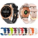 Glacier Clear Zweifarbiges Silikon-Uhrenarmband, For Garmin Fenix 7S – Bild 2