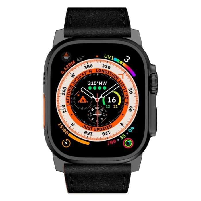 Wilderness Uhrenarmband aus vollnarbigem Leder, For Apple Watch SE 2023 44mm, For Apple Watch Ultra 2 49mm, For Apple Watch Series 9 45mm, For Apple Watch Ultra 49mm, For Apple Watch Series 8 45mm, For Apple Watch SE 2022 44mm – Bild 6