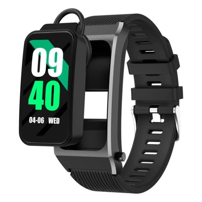 A8 1,98 Zoll 2-in-1-Smartwatch mit Bluetooth-Kopfhörer, Silikonarmband, unterstützt EKG/NFC – Bild 1