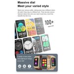 A8 1,98 Zoll 2-in-1-Smartwatch mit Bluetooth-Kopfhörer, Silikonarmband, unterstützt EKG/NFC – Bild 12