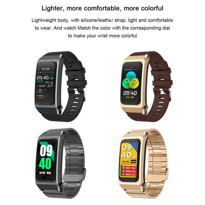 A8 1,98 Zoll 2-in-1-Smartwatch mit Bluetooth-Kopfhörer, Silikonarmband, unterstützt EKG/NFC – Bild 23