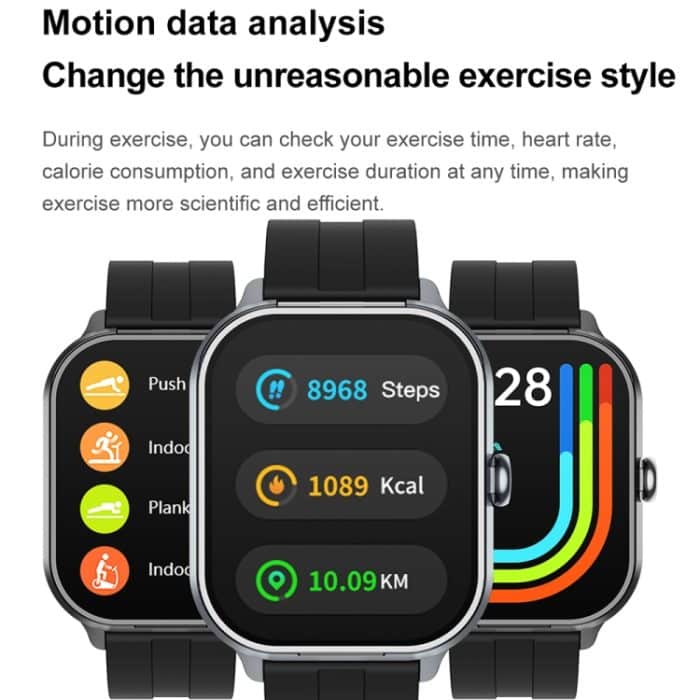 D8 Pro 2,01 Zoll 2-in-1-Smartwatch mit Bluetooth-Kopfhörer, Silikonarmband, unterstützt NFC mit Abdeckung – Bild 8