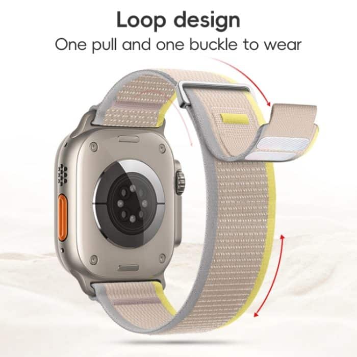Uhrenarmband aus Nylon mit zwei Abschnitten und Öse, For Apple Watch Ultra 2 49mm, For Apple Watch Series 9 45mm – Bild 4