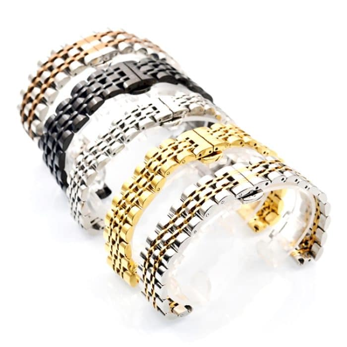 Uhrenarmband aus Edelstahl mit sieben Perlen, 14 mm, For Garmin Lily 2 – Bild 3