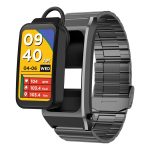 A8 1,98 Zoll 2-in-1-Smartwatch mit Bluetooth-Kopfhörer und Stahlarmband, unterstützt EKG/NFC