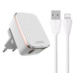 LDNIO A1204Q QC3.0 18 W USB-Schnellladegerät mit 1 m USB-auf-8-Pin-Kabel