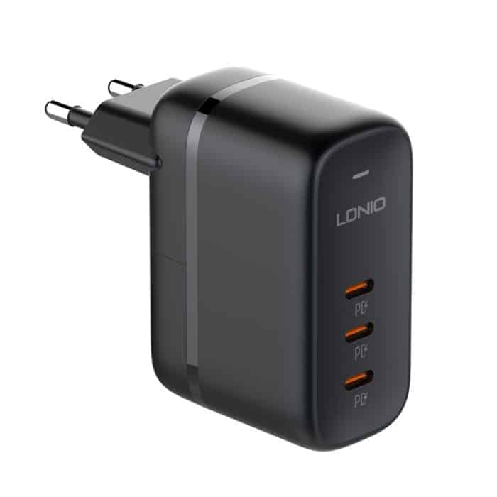 LDNIO Q367 65 W GaN 3 x USB-C / Typ-C-Schnittstellenladegerät mit USB-C / Typ-C auf USB-C / Typ-C-Datenkabel – Bild 1