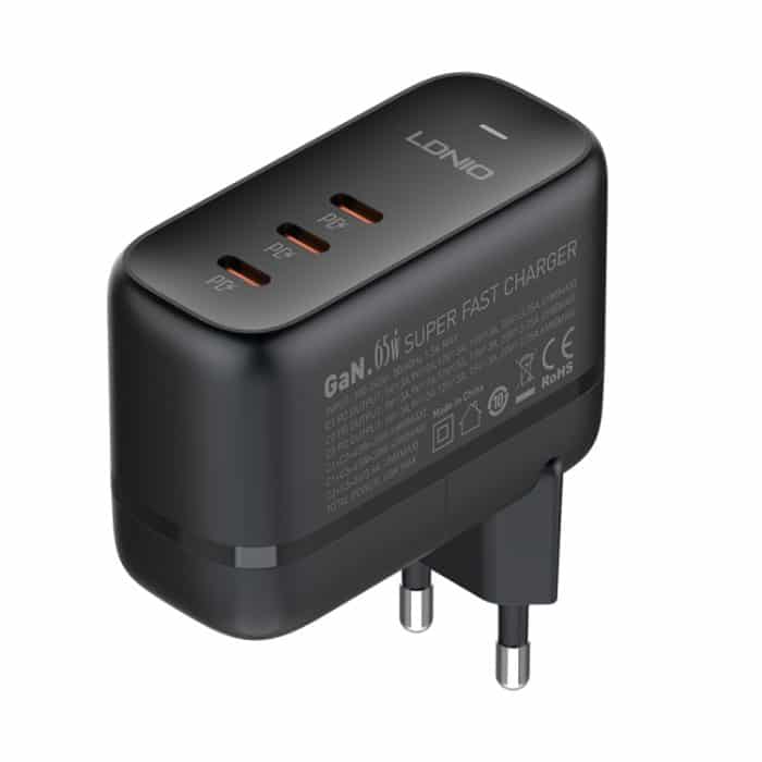 LDNIO Q367 65 W GaN 3 x USB-C / Typ-C-Schnittstellenladegerät mit USB-C / Typ-C auf USB-C / Typ-C-Datenkabel – Bild 14