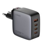 LDNIO Q408 100 W GaN USB+3 USB-C / Typ-C Schnittstellenladegerät mit 100 W USB-C / Typ-C auf USB-C / Typ-C Datenkabel