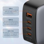 LDNIO Q408 100 W GaN USB+3 USB-C / Typ-C Schnittstellenladegerät mit 100 W USB-C / Typ-C auf USB-C / Typ-C Datenkabel – Bild 4