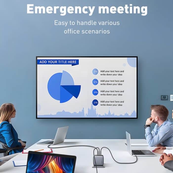 LDNIO Q408 100 W GaN USB+3 USB-C / Typ-C Schnittstellenladegerät mit 100 W USB-C / Typ-C auf USB-C / Typ-C Datenkabel – Bild 9