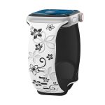 Bauhinia Zweifarbiges geprägtes Silikon-Uhrenarmband, For Apple Watch Series 5 44mm, For Apple Watch Series 5 40mm, For Apple Watch Series 4 44mm, For Apple Watch Series 4 40mm, For Apple Watch Series 3 38mm, For Apple Watch Series 3 42mm