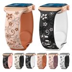 Bauhinia Zweifarbiges geprägtes Silikon-Uhrenarmband, For Apple Watch Series 5 44mm, For Apple Watch Series 5 40mm, For Apple Watch Series 4 44mm, For Apple Watch Series 4 40mm, For Apple Watch Series 3 38mm, For Apple Watch Series 3 42mm – Bild 2