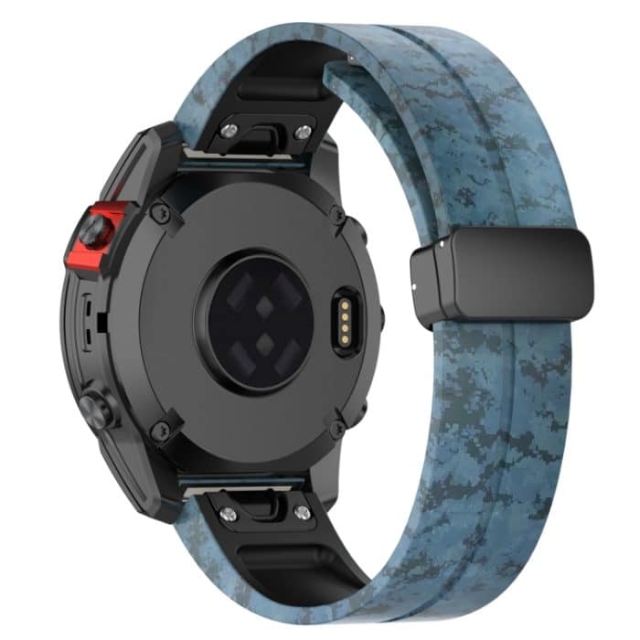 Magnetisches, faltbares Uhrenarmband aus Silikon mit schwarzer Schnalle und farbigem Aufdruck, For Garmin Fenix 7X, For Garmin Fenix 7, For Garmin Fenix 7S – Bild 6