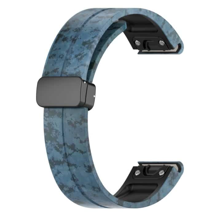 Magnetisches, faltbares Uhrenarmband aus Silikon mit schwarzer Schnalle und farbigem Aufdruck, For Garmin Fenix 7X, For Garmin Fenix 7, For Garmin Fenix 7S – Bild 7