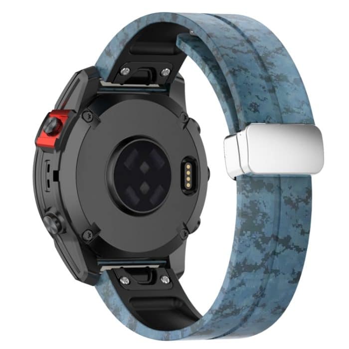 Magnetisches, faltbares Uhrenarmband aus Silikon mit silberner Schnalle und farbigem Aufdruck, For Garmin Fenix 7X, For Garmin Fenix 7, For Garmin Fenix 7S – Bild 6