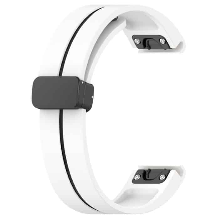 Zweifarbiges, magnetisches, faltbares Uhrenarmband aus Silikon mit schwarzer Schnalle, For Garmin Fenix 7X, For Garmin Fenix 7, For Garmin Fenix 7S – Bild 4