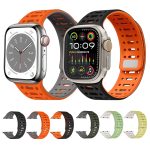 Magnetisches Uhrenarmband aus Silikon mit einem Stift, For Apple Watch SE 2023 44mm, For Apple Watch Ultra 2 49mm, For Apple Watch Series 9 45mm, For Apple Watch Ultra 49mm, For Apple Watch Series 8 45mm, For Apple Watch SE 2022 44mm – Bild 4