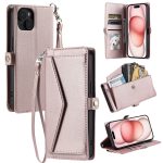 Brieftasche Leder-Telefonhülle mit mehreren Kartenfächern, For iPhone 16, For iPhone 15 Pro Max, For iPhone 15 Pro, For iPhone 15 Plus
