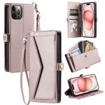 Brieftasche Leder-Telefonhülle mit mehreren Kartenfächern, For iPhone 14 Plus, For iPhone 14, For iPhone 14 Pro, For iPhone 14 Pro Max