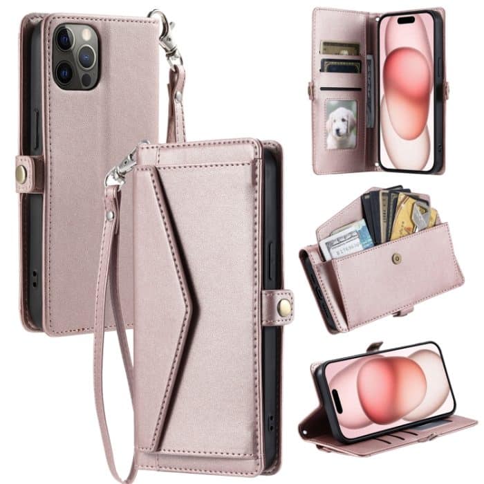 Brieftasche Leder-Telefonhülle mit mehreren Kartenfächern, For iPhone 14 Plus, For iPhone 14, For iPhone 14 Pro, For iPhone 14 Pro Max – Bild 1