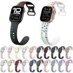 Silikon-Uhrenarmband mit Schmetterlingsschnalle im englischen Buchstabenstil, For Apple Watch Ultra 2 49mm, For Apple Watch Series 9 45mm – Bild 2