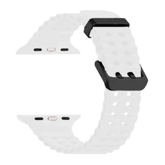 Ocean Silikon-Uhrenarmband mit zweireihigem Loch, For Apple Watch Series 7 45mm, For Apple Watch SE 44mm, For Apple Watch Series 6 44mm – Bild 7