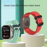 Ocean Silikon-Uhrenarmband mit zweireihigem Loch, For Apple Watch Ultra 49mm, For Apple Watch Series 8 45mm, For Apple Watch SE 2022 44mm – Bild 6