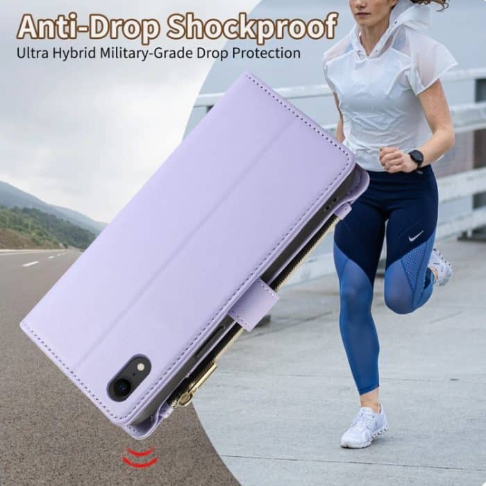 Rhombic Reißverschluss Brieftasche Leder Handyhülle, For iPhone 7 / 8 / SE 2022, For iPhone 13 Pro Max, For iPhone 13 Pro, For iPhone 13 – Bild 6