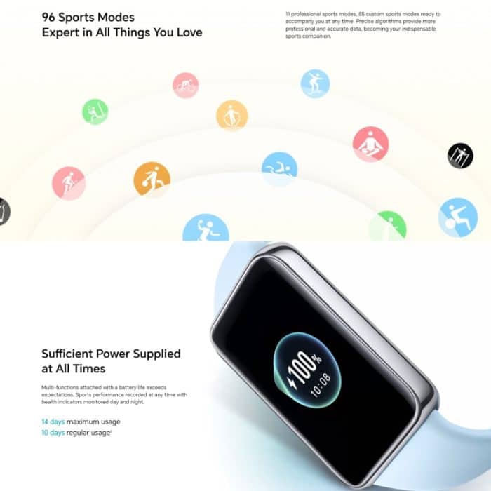 Honor Band 9, 1,57 Zoll AMOLED-Bildschirm, unterstützt Herzfrequenz-/Blutsauerstoff-/Schlafüberwachung, NFC-Version, Honor Band 9 NFC – Bild 7