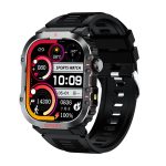 G45 2,01-Zoll-Bildschirm, Silikonarmband, 10 m wasserdichte Smartwatch, unterstützt Taschenlampe / Bluetooth-Anruf / HRV