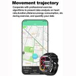 G45 2,01-Zoll-Bildschirm, Silikonarmband, 10 m wasserdichte Smartwatch, unterstützt Taschenlampe / Bluetooth-Anruf / HRV – Bild 11