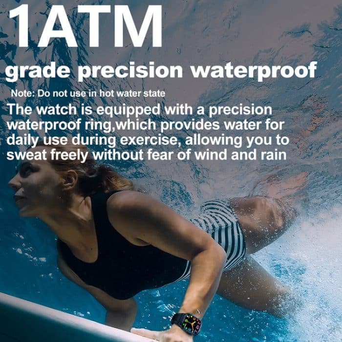 G45 2,01-Zoll-Bildschirm, Silikonarmband, 10 m wasserdichte Smartwatch, unterstützt Taschenlampe / Bluetooth-Anruf / HRV – Bild 12