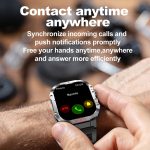 G45 2,01-Zoll-Bildschirm, Silikonarmband, 10 m wasserdichte Smartwatch, unterstützt Taschenlampe / Bluetooth-Anruf / HRV – Bild 14