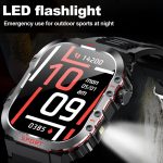 G45 2,01-Zoll-Bildschirm, Silikonarmband, 10 m wasserdichte Smartwatch, unterstützt Taschenlampe / Bluetooth-Anruf / HRV – Bild 5
