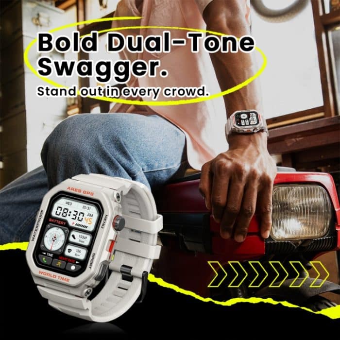 Zeblaze Ares GPS Robuste GPS-Smartwatch, unterstützt Herzfrequenz/Pulsoxy-Blutsauerstoff – Bild 3