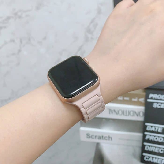 Silikon-Uhrenarmband mit drei Perlen und Schnalle, For Apple Watch Series 9 45mm, For Apple Watch Series 9 41mm, For Apple Watch Ultra 49mm – Bild 8