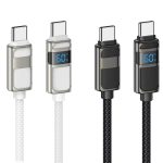 Hoco U137 USB-C / Typ-C zu USB-C / Typ-C Linie 60W Lade Datenkabel mit Display – Bild 2